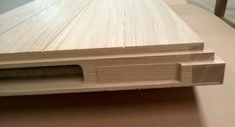 Double rebates showing top and side of door